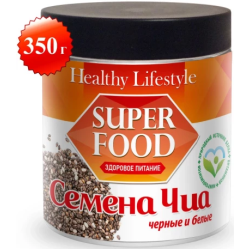 Семена чиа черные и белые в банке (Healthy Lifestyle)