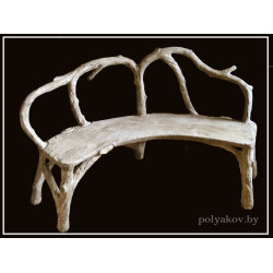 Скамья полукруглая стиль Faux bois