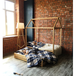 КРОВАТЬ-ДОМИК ДЛЯ ДВОИХ ДЕТЕЙ